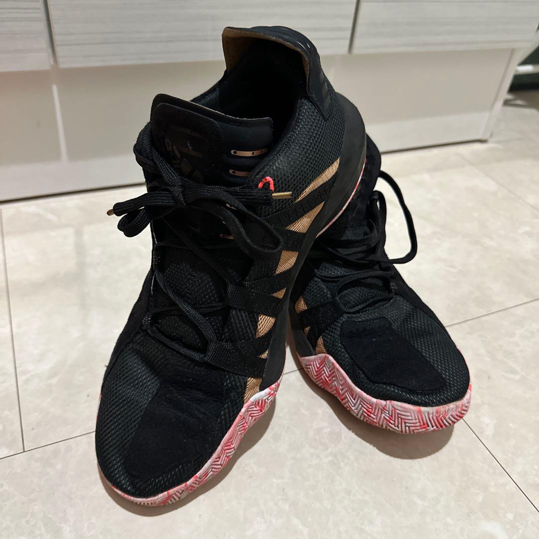 

[Б/У] баскетбольные кроссовки adidas DAME6, размер 28 см, черно-розовые