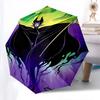 Maleficent, Sorcery Themed Automatic Opening and Closing Umbrella, Brightly Colored 8-rib Portable Umbrella, Suitable for Men and Women, A P