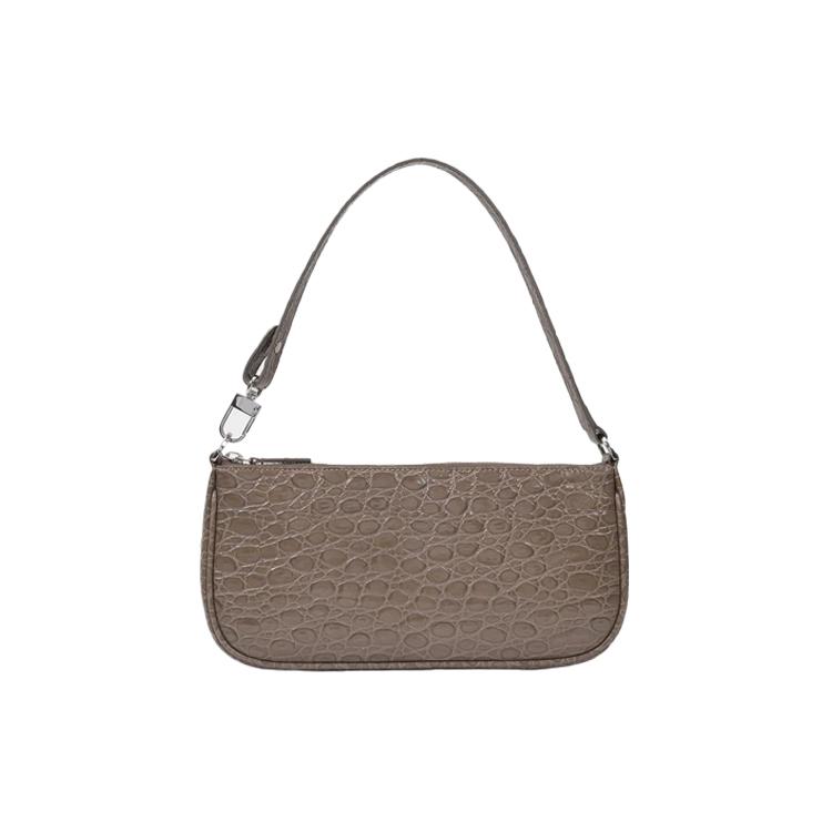 

New By Far Rachel Leather Shoulder Bag Women s Taupe 21PFRCLSMUDCCEMED 28.4*4.1*13.5CM