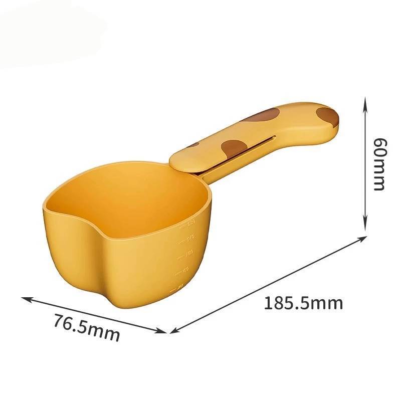 Pet Food Scoop For Cats Plastic Large Capacity Grain Dispenser With Handle Clasp