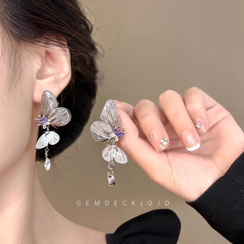 Long Fringed Earrings Feel Exaggerated Temperament Long Stud Earrings Birthday Dinner Earrings Earrings