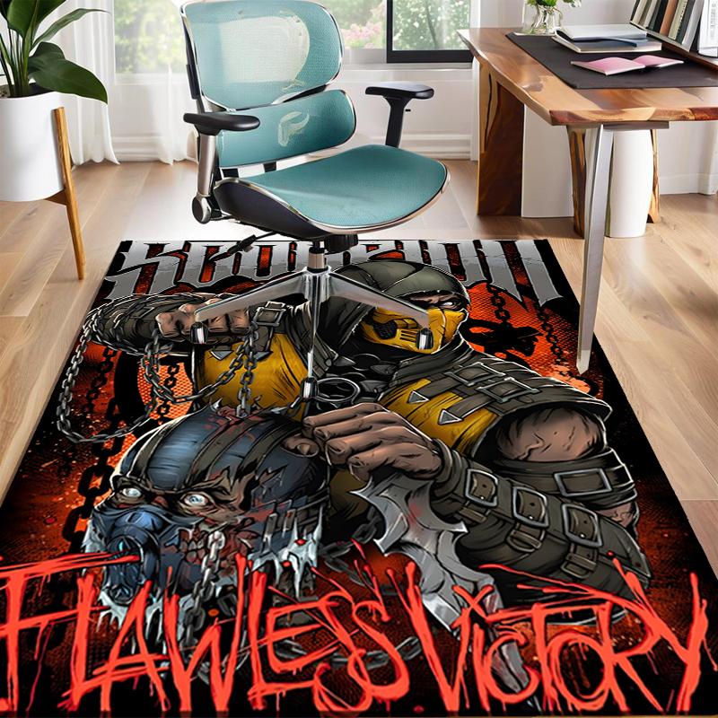 1pc Mortal Kombat3 Design Area Rug - Non-Slip, Soft & Cozy Floor Mat for Living Room, Bedroom, Office - Indoor/Outdoor Decorative Carpet
