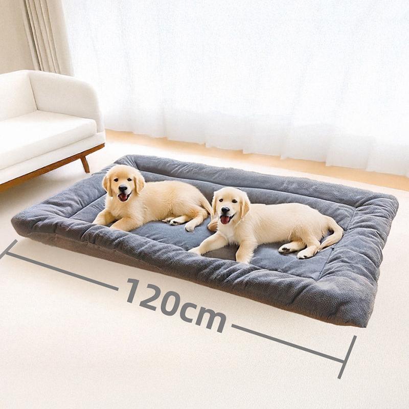 Cama para Animais de Estimação Inverno Quente Almofada de Lã Espessada Tapete para Cães Tamanho Grande Cama para Animais de Estimação Almofada de Pelúcia Macia Fundo Antiderrapante Almofada Lavável para Animais de Estimação