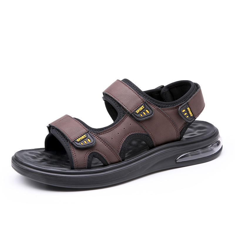 

Летние популярные мужские сандалии с толстой подошвой, износостойкие походные туфли, мужская пляжная обувь, высокое качество, противоскользящие, бесплатная доставка 44 коричневый
