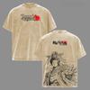 Record Of Ragnarok Qin Shi Huang Printed Tee Men Women Washed Cotton T-shirts Manga Vintage T Shirt Harajuku Short Sleeve Tshirt