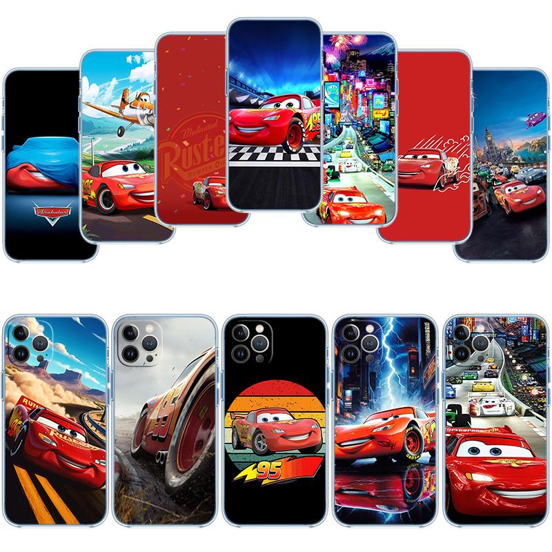 Cars Lightning McQueen Transparent Phone Case for Samsung Galaxy A04 A04S A14 A23 A34 A54 M23 M33 M52 M53