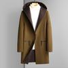 Autumn and Winter Double-sided Woolen Coat Middle-aged and Young People Hooded Double-sided Casual Wool Woolen Coat Tide