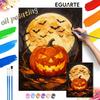 Halloween Oil Painting Digital Painting Pumpkin Moon Handmade Diy Coloring Painting Home Decoration