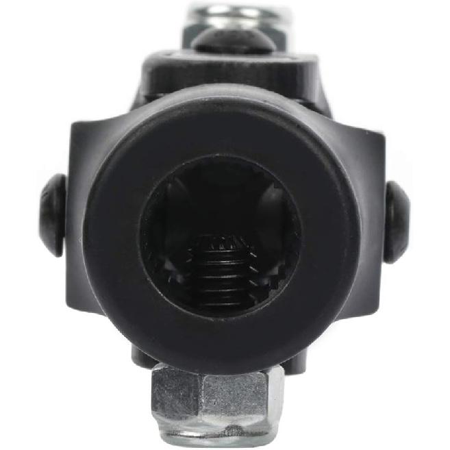 SCITOO U-Joint Steering 5/8 -36 Spline X 3/4  DD Single Steering Shaft U Joint Coupler Black Universal Coupling