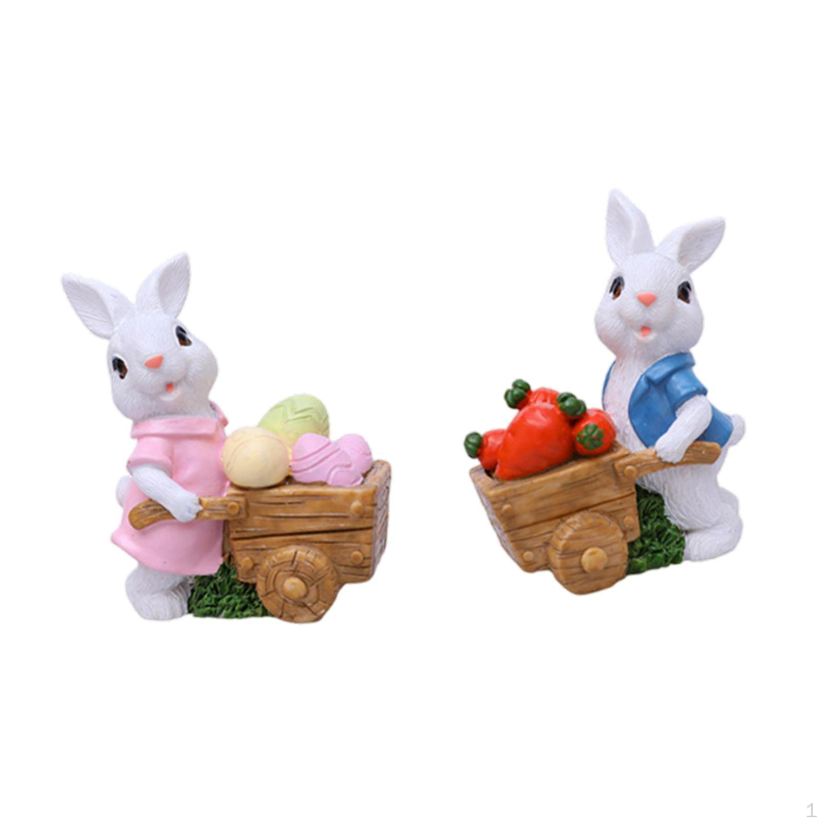

2 Статуэтки пасхального кролика Миниатюрное животное