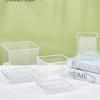Mini Transparent Flowerpot Phalaenopsis Succulents Breathable Vase with Tray Plastic Seeding Nursery Pot for Home Window Decors