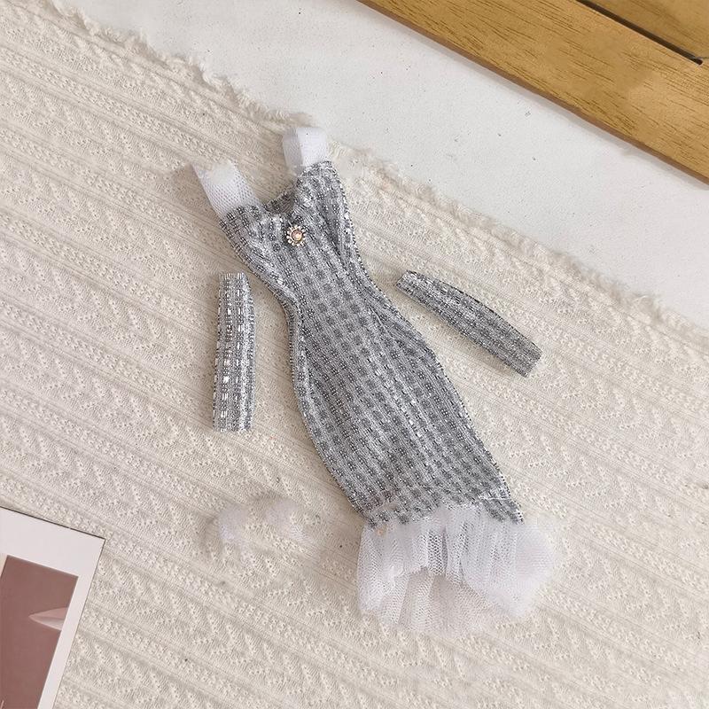 

30Cm Newest Doll Clothes Halter Dress + Sleeve 1/6 Princess Dolls Dressup Fishtail Dress Fashion Set Evening Gown Dress Skirt