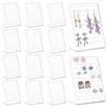 1set 12pcs Organic Glass Displays Jewelry Display Rack Clear Earring Hanger Rectangle Clear 8x4.5x11.6cm