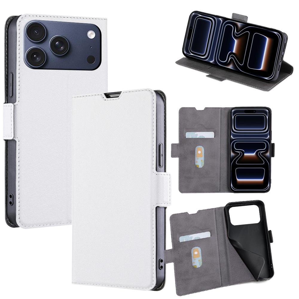 For iPhone 17 Pro Case Card Holder PU Leather Phone Cover
