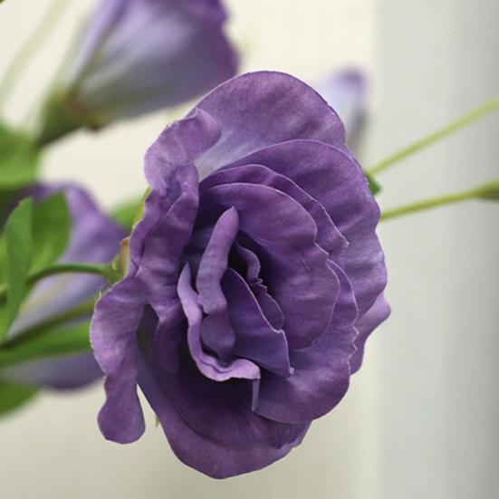 3 Branch Artificial Flower Bouquet with 3-Head Blooms Realistic Faux Silk Flower Bouquet with Stem for Wedding Party Home Office Decor