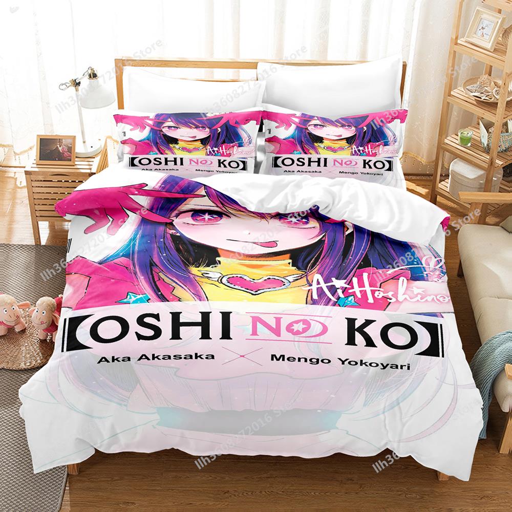 3D Print Anime Oshi No Ko Bedding Collection Single Twin Full Queen King Size Bed Collection Adult Kid Bedroom Duvetcover Collections Home Textile