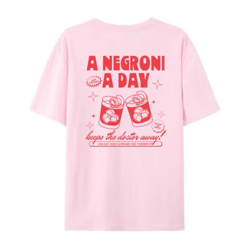 Women Oversized Negroni TShirts Summer Aesthetic Harajuku Streetwear Tops Retro Funny Cocktail T Shirt Unisex Fashion Clothes