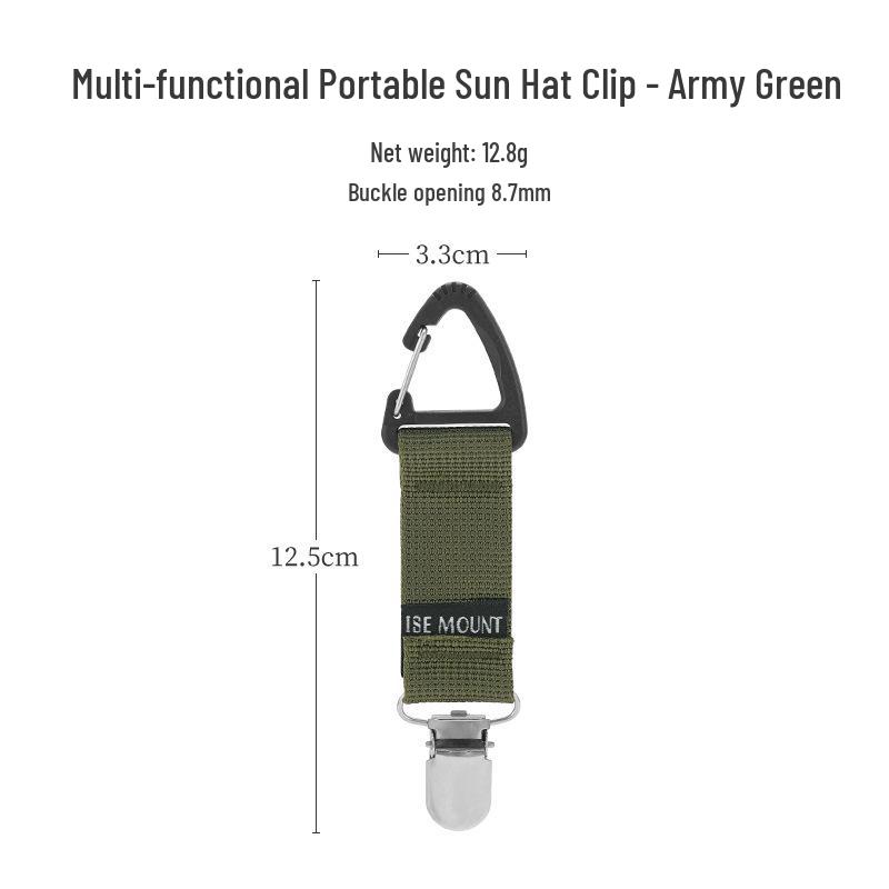 Outdoor Multi-Functional Clip: Hat, Glove, Towel Holder with Triangle Buckle Carabiner
