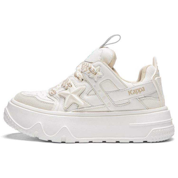 Kappa Casual Thick Sole Comfortable Versatile Low Top Design Fashionable Slip Resistant Durable Sneakers Unisex sneakers White K0DZ5CC42CJ-012