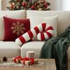 14 Inch Christmas Candy Cane Pillow for Sofa Bed Lollipop Plush Pillow Soft Fluffy for Bedroom Living Room Winter Home Decoratio