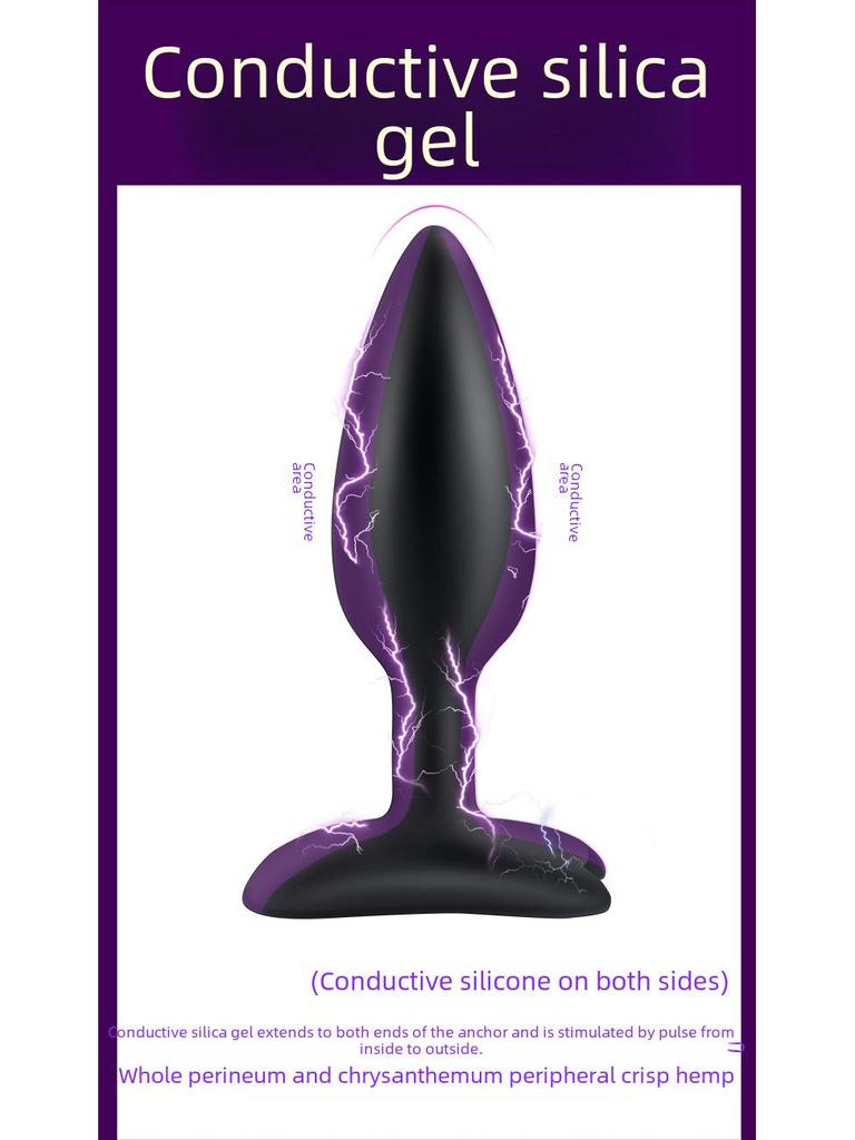 Multi-Frequency Silicone Anal Plug with Stepless Speed Control for G-Spot Stimulation and SM Play.