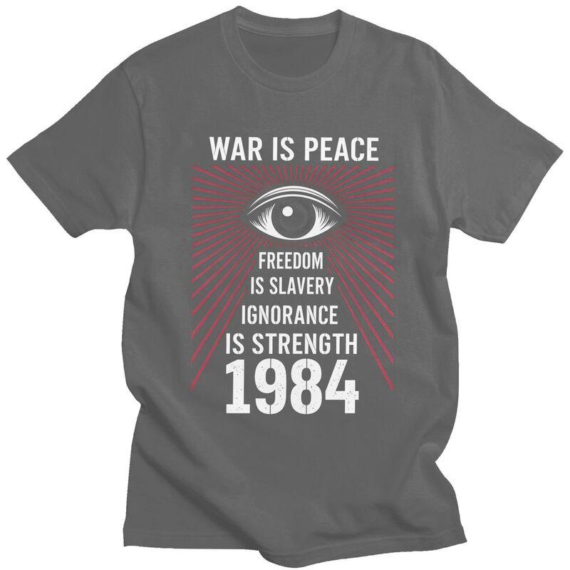 1984 George Orwell Big Brother T Shirt for Unisex 100 Cotton Tshirt Casual Short Sleeve Tee Shirt Slim Fit Clothing Gift