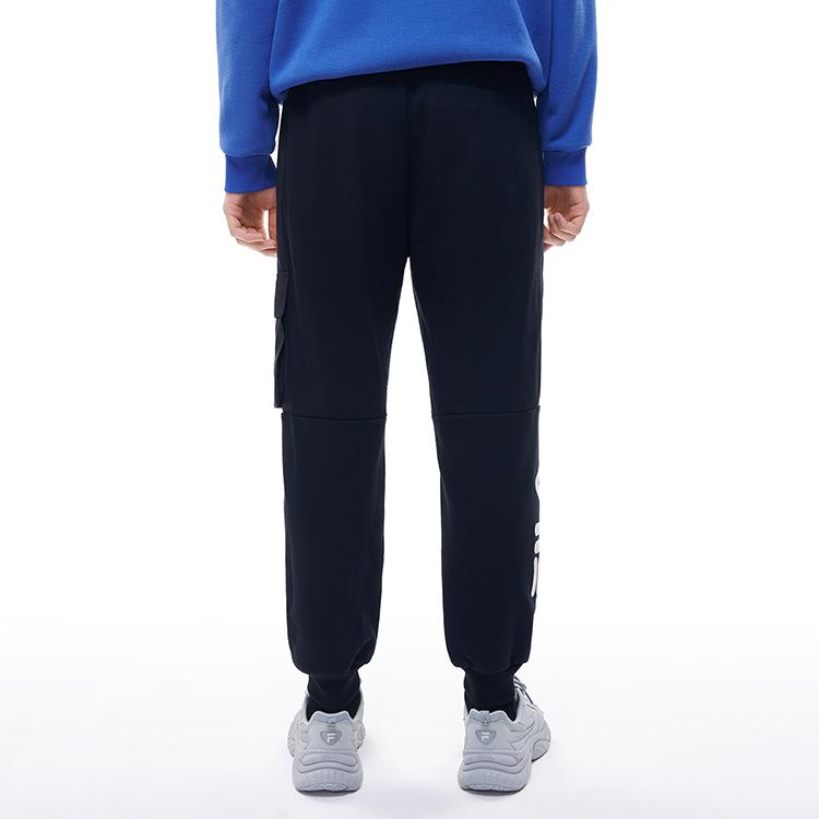 Fila Fusion Street Sport Logo Print Loose Knit Sports Pants Men Bottoms T11M211602FBK