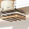 Stainless Steel Kitchen Hanging Organizer Rack with Hooks Paper Towel Rag Hanging Rack Cutting Board Pot Cover Storage Shelf