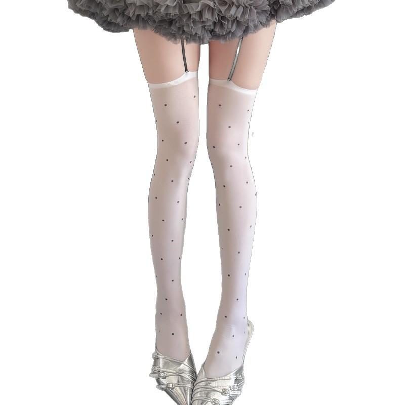 Hot Girl Polka Dot Over The Knee Socks Suspender Stockings Vintage Polka Dot High Thigh Socks Pure Desire Jk Dot A Piece Of Generation