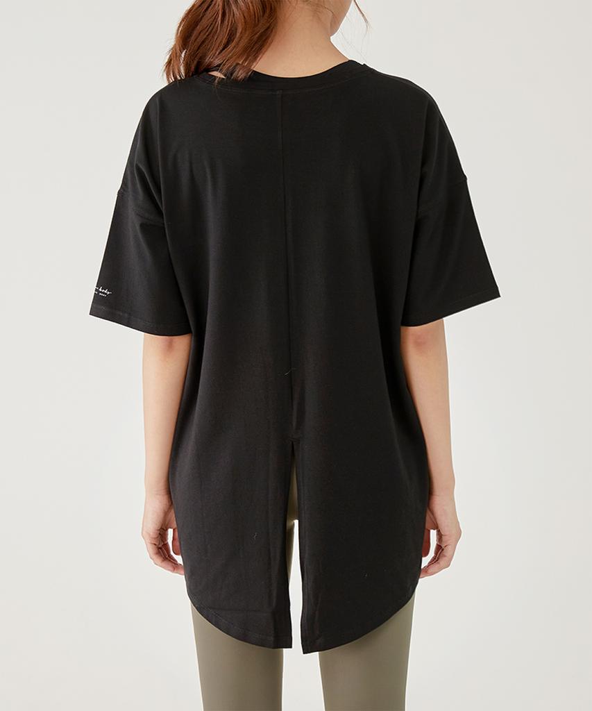 LOVEYOURBODY Pima Cotton Oversized Short Sleeve T-Shirt (Black)