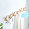 ZNMW Wall Mounted Rubberwood Coat Hook Set