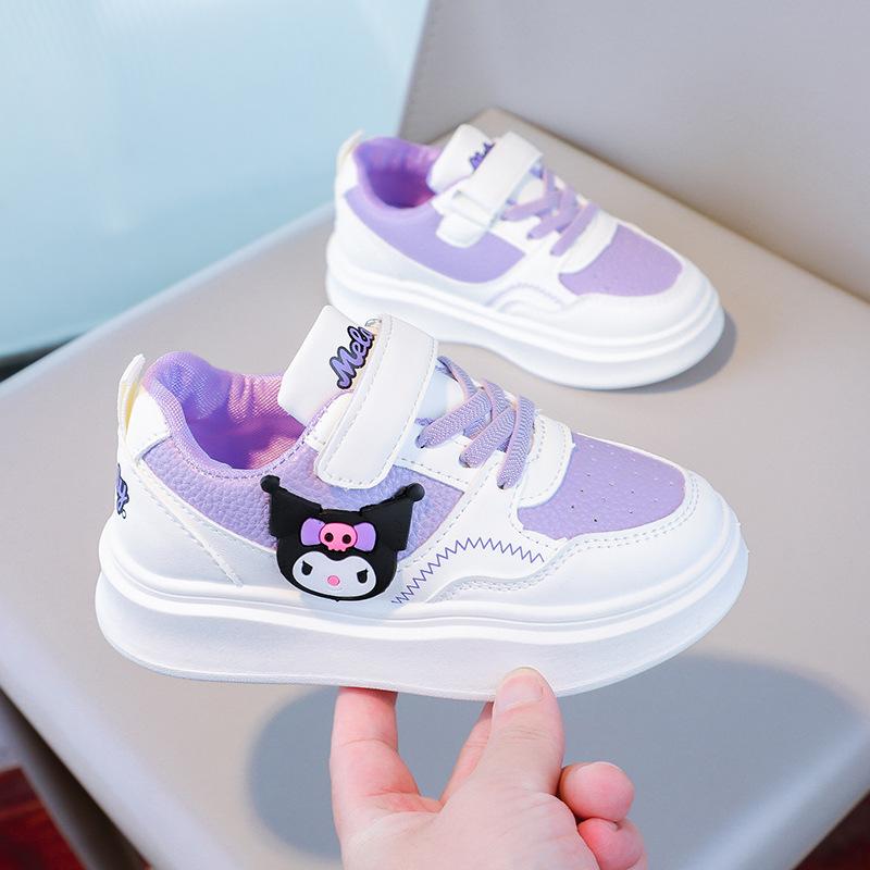 

Girls Shoes Sneakers New Spring and Autumn Children s White Shoes Soft Sole Breathable Sports Shoes for Girls Students 37 фиолетовый