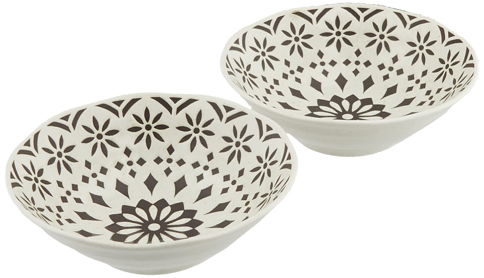 

Minoru Pottery Mino Ware Zahra 140 Bowl, Ivory, Set of 2