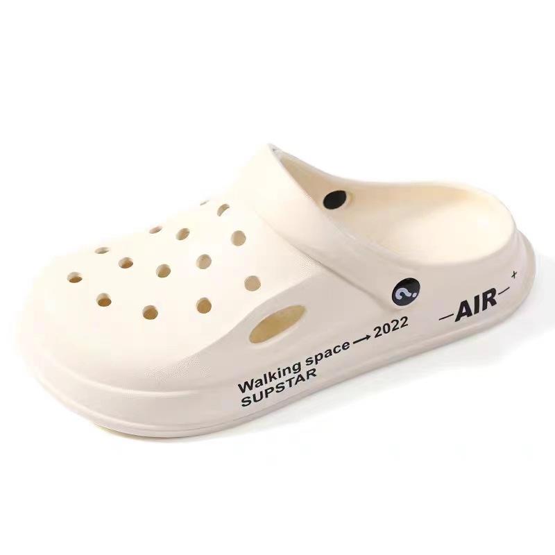 Baotou Shoes Slippers New Non-slip Thick-soled Casual Outer Wear Beach Soft-soled Nurse Men's Hole Shoes