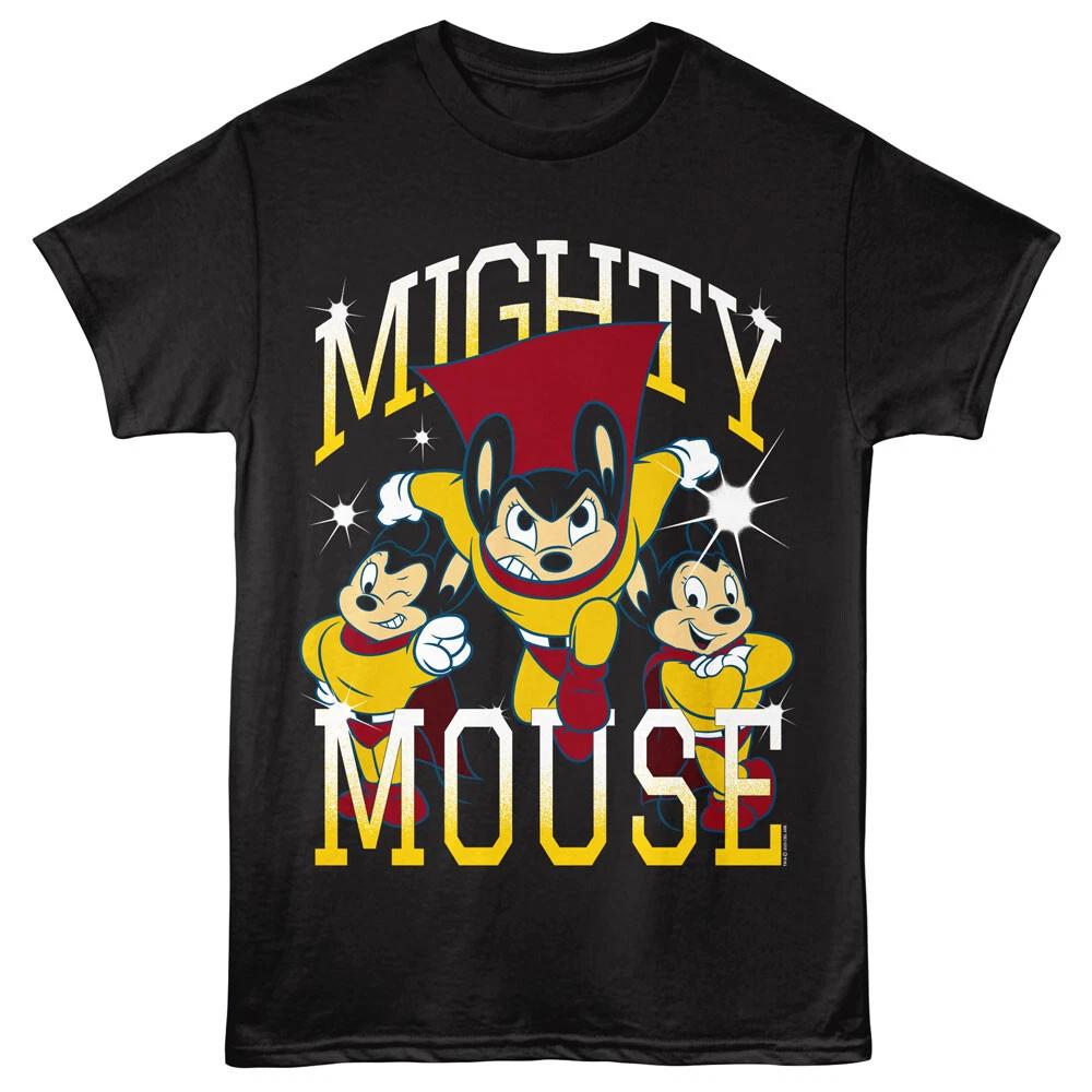 Mighty Mouse Cartoon Trio Mouse Drawing Star Flash Men s T Shirt S