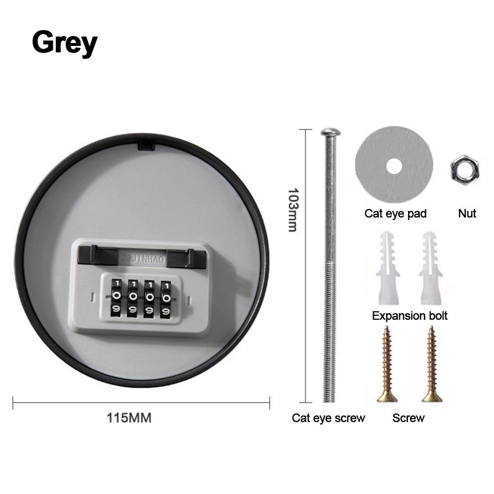 Round Shape Key Storage Case Hidden Combination Lock Useful Security Code Lock  Outdoor Use