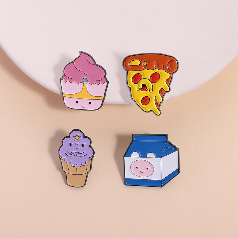 Cartoon Comedy Animation Enamel Pin Cute Cat Crocodile Equali-tea Spread Positivitea Brooch Lapel Badge Jewelry Gift for Friends