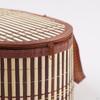 Bamboo Basket Food Storage Fruit Sundries Holder Portable Foldable for