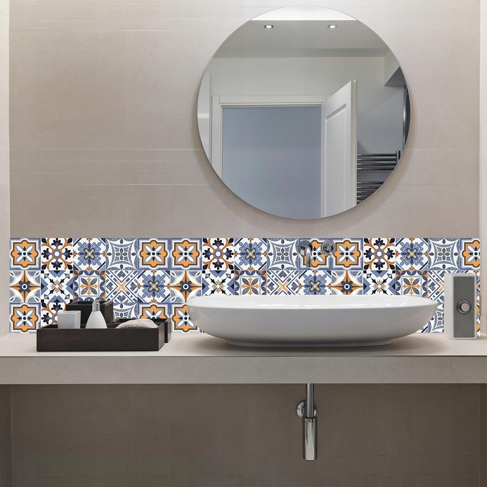 Self-adhesive PVC Patchwork Panel Tiles Set of 10 Wallpaper 20X20Cm Zm-06-032
