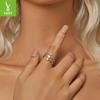 Sparkling Zircon Winding Ring, Fashionable Double-Layer Line S925 Sterling Silver Ring Jewelry.