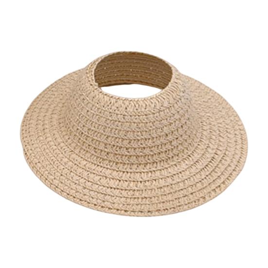 Straw Hat for 17cm Dolls Woven Beach Sun Hat Bohemian Summer Vacation Photo Prop Gift for Doll Lovers