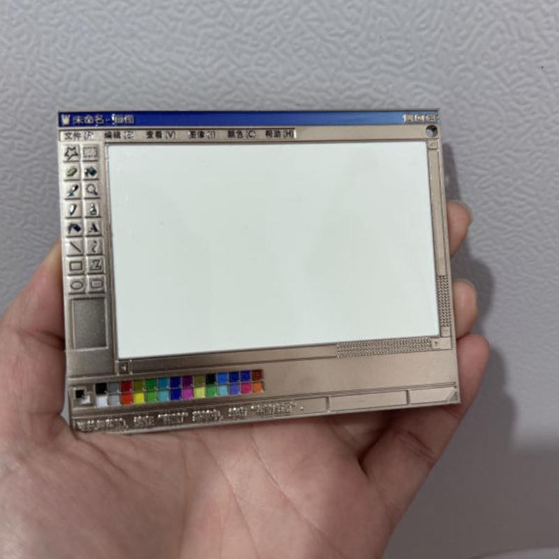 Creative Fridge Magnets Simulation Windows Board Mirror Computer Drawing Board Metal Sticky Notes Sticker Home Decor Accessories