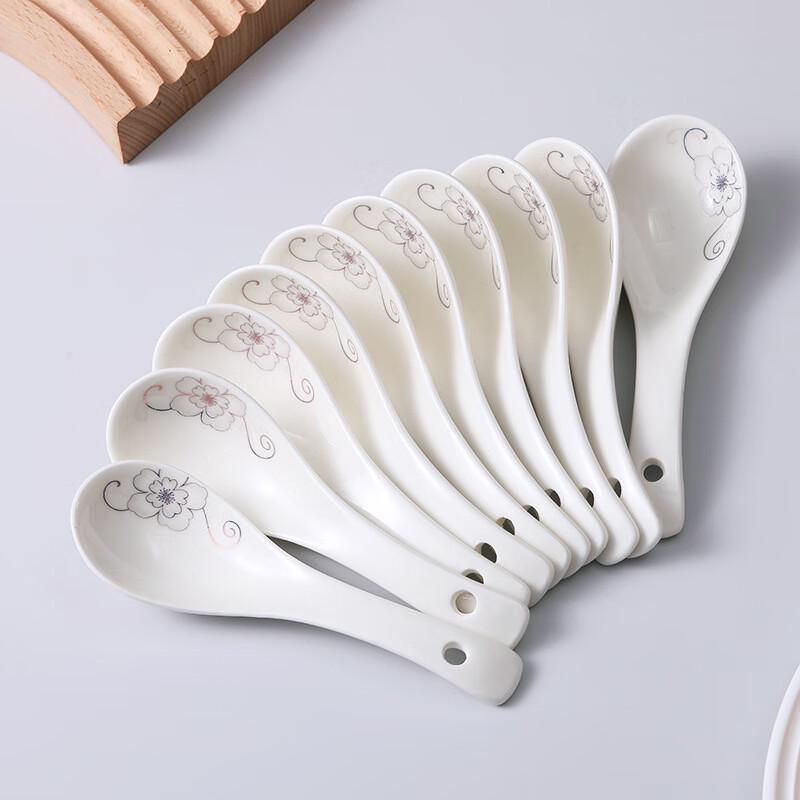 Linpan Ceramic Soup Spoons
