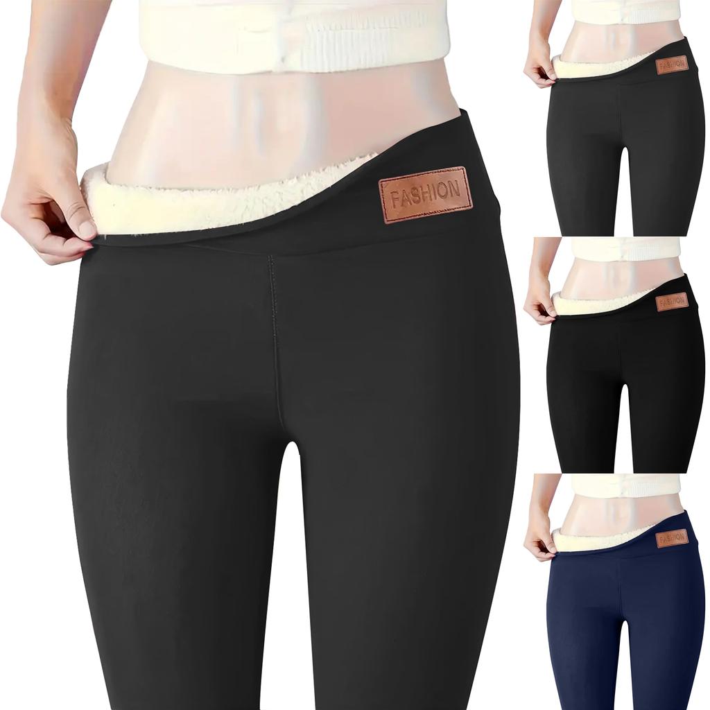 Dámské fleecem podšité zateplené základní legíny