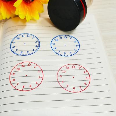 Carimbo de Relógio Carimbo Grande de Hora Materiais de Ensino Materiais de Escritório Carimbo de Prêmio para Professor Hora dos Deveres de Casa É Eficiente