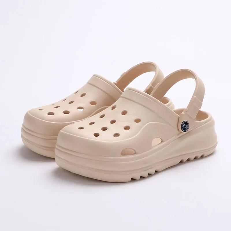 Fashion Chunky Platform Clogs Shoes for Women Thick Bottom Non Slip Beach Sandals Woman Summer 2025 Fashion Wedges EVA Sandals Slippers