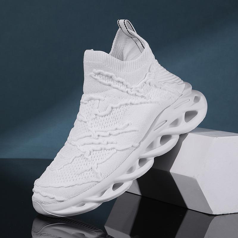 Fashion Platform Men&Women Breathable Mesh Socks Walking Shoes Blade Slip-on Sport Sneakers Running Training Super Light Footwear