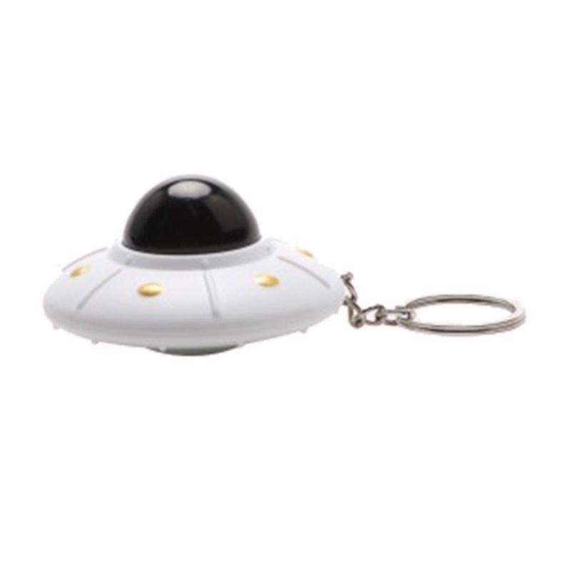 Portachiavi Ornamento UFO Carino Mini Modello Astronave Ciondolo Portachiavi con Luce LED