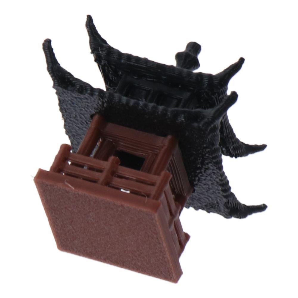 

Пластиковая мини-статуя пагоды, прочный мини-двухэтажный павильон с четырьмя углами