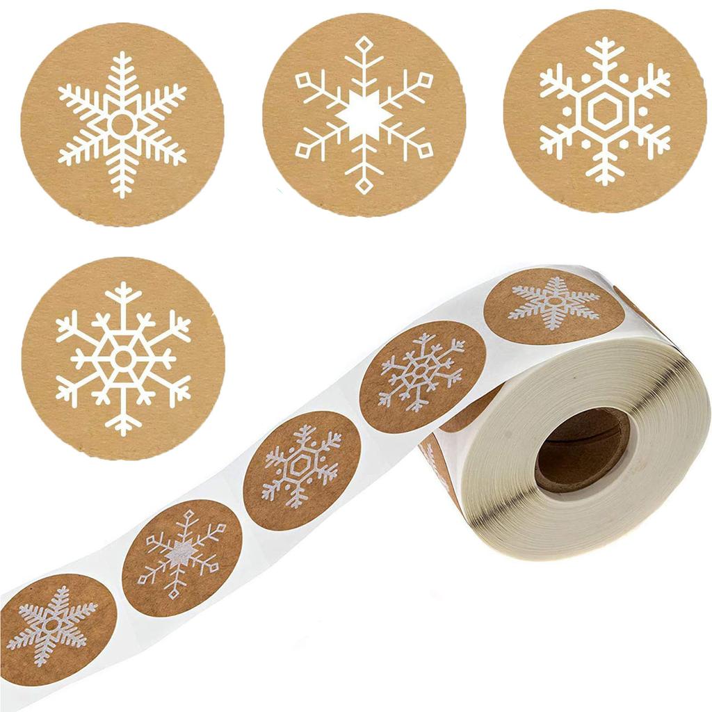 Roll Up Sticker Christmas Day Decorative Gift Series Self-adhesive Sticker Label